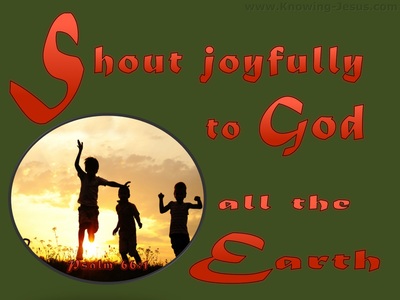 Psalm 66:1 Sing Joyfully To God (red)